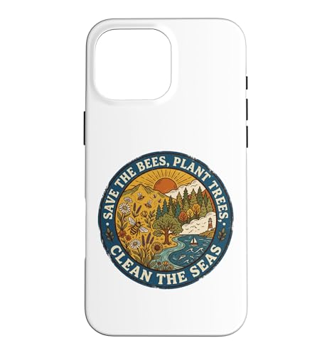 Save The Bees Plant Trees Clean The Sea �X�}�z�P�[�X iPhone 16 Pro Max �p