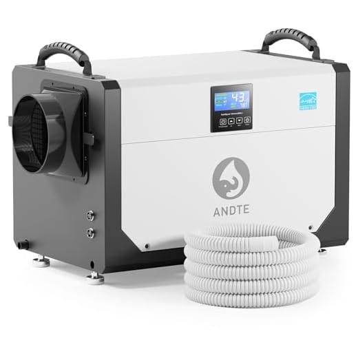 ANDTE Crawl Space Dehumidifier for Basements, 112 Pint Commercial Dehumidifiers with Drain Hose for Large Room,Industrial Dehumidifier,Whole House,Water Damage Unit,Auto Defrost, Memory Restart.5 Years Warranty.