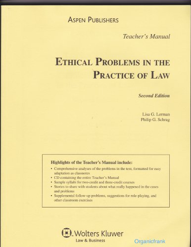 Ethical Problems in the Practice of Law 0735565309 Book Cover