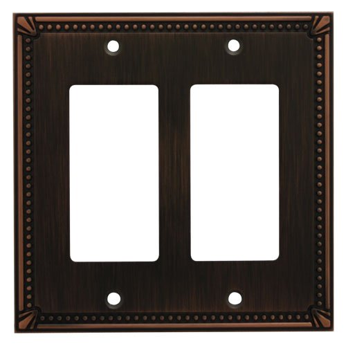 Cosmas 44098-ORB Oil Rubbed Bronze Double GFI/Decora Rocker Wall Switch Plate Switchplate Cover