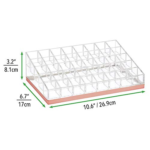 mDesign praktischer Lippenstift Organizer – dekorative Kosmetik Aufbewahrungsbox für Nagellack und Lippenstift – Ablage… – Bild 6
