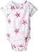 aden + anais Baby-Girls Newborn Muslin Short-Sleeve Kimono Bodysuit, Pink Star, 3-6 Months
