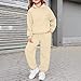Boys 𝐓racksuit Girls' Activewear Hoodie and Sweatpants Set Fashion Clothing for Teen Girls (A-Beige-A, 11-12 Years)