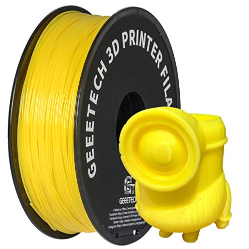 PLA Filament 1.75mm GEEETECH New 3D Printing Filament PLA for 3D Printer and 3D Pen 1kg 1 Spool Yellow