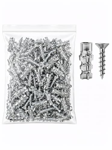 6×14mm Short Expansion Screw Set, Door Hinge Thread Repair Screws, Short Expansion Wall Anchors for Cabinet Hinge Repair & Stripped Thread Restoration (30)