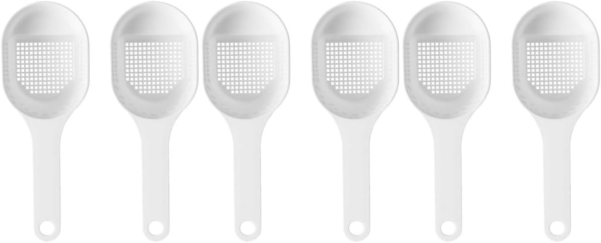 Garneck 6pcs Flour Sifter Baking Tool Spoon Strainer Multipurpose Crafted Sieve Spoons Kitchen Filter
