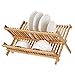 Półka kuchenna Wielofunkcyjne dania Składane Rack Stół do przechowywania Drewno Drewniane Daniacz Bar Kitchen Tableware Drenare