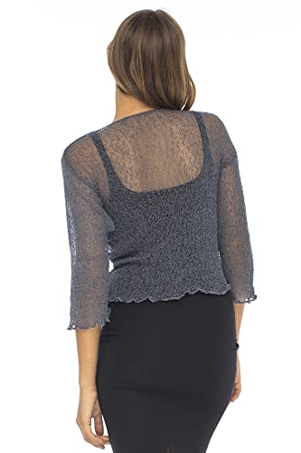 Image of Back From Bali Womens Sheer Shrug Cardigan Lightweight Knit