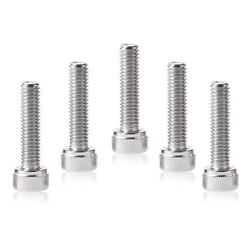Perno hexagonal M3 moleteado con cabeza cilíndrica antideslizante de acero resistente 15 uds