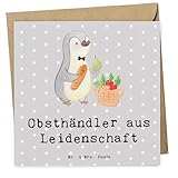 Mr. & Mrs. Panda Deluxe Karte Obsthändler Leidenschaft - Geschenk, Beruf, Obstplantage, Hochwertige Klappkarte, Schenken, Firma, Dankeschön,