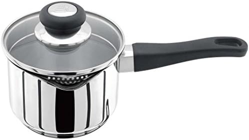 Judge Vista J231A Stainless Steel Non-Stick Sauteuse 24cm Frying Pan with Shatterproof Glass Lid, Induction Ready, Oven Safe, 25 Year Guarantee