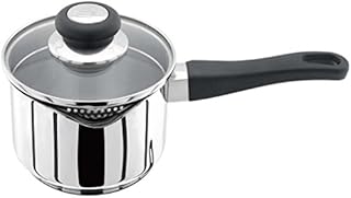 Judge Vista J231A Stainless Steel Non-Stick Sauteuse 24cm Frying Pan with Shatterproof Glass Lid, Induction Ready, Oven Safe, 25 Year Guarantee
