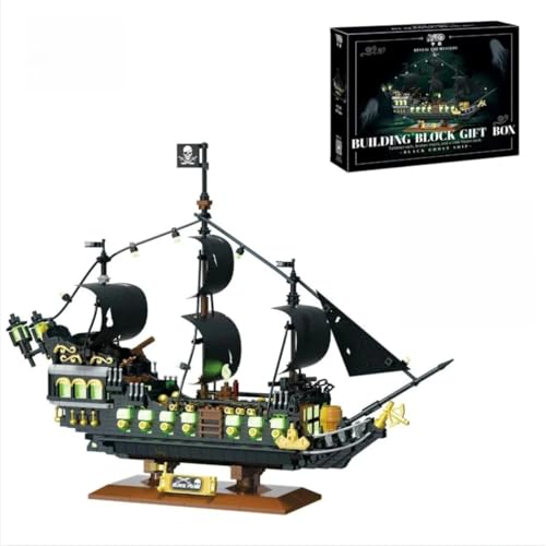 Ghostly Pirate Ship Building Block Set Model Kit