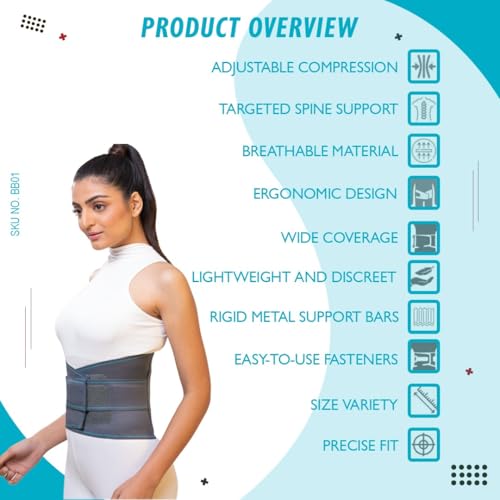 Image of Professional Lumbo Sacral Belt, Lower Back Support, Posture Corrector, Medical Grade (S)