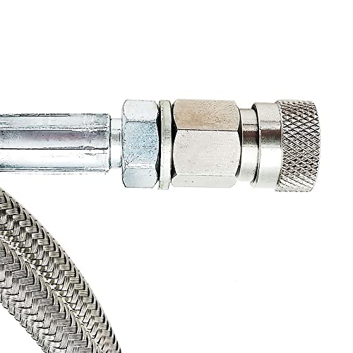 Paintball Pcp Airgun Filling Whip Hose Extension Stainless Steel Braided Air Hose Hpa Fill Station Charging System With Quick Disconnect And Fill Nipple #TOP2