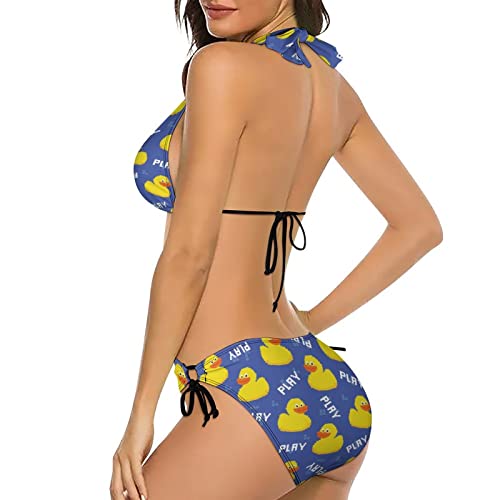 Women's Bikini Sets Cartoon Two Piece Halter String Triangle Swimsuit Swimwear Bathing Suit3
