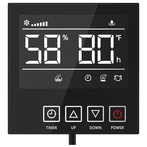 Waykar Remote Control for CPG130A Dehumidifier - Digital Humidity & Temperature Control, Adjustable Humidity Level, 32.8ft Cable, Sensitive Sensor, Easy Installation, Includes Accessories Cover