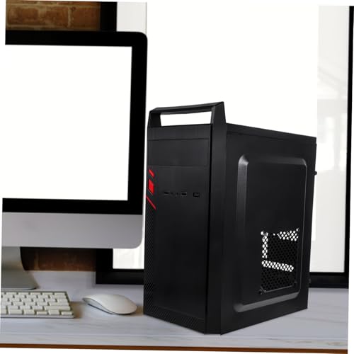 Gabinete de computadora para placa madre Matx mini con diseño de alto flujo de aire compatible con CPU cooler y GPU, compatible con placas Mini ATX para uso prolongado miniatura 6