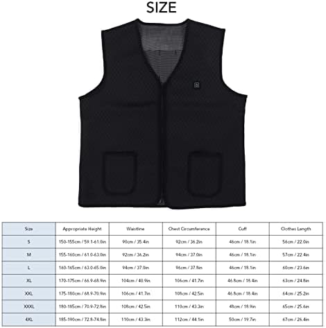 Yctze Heated Vest,USB Electric Heated Vest Washable Vest Heated Vest for Men and Women Electric Warming Jacket Heated Jacket Vest Heated Motorcycle Vest for Outdoor Sports Climbing Hikin (3XL)
