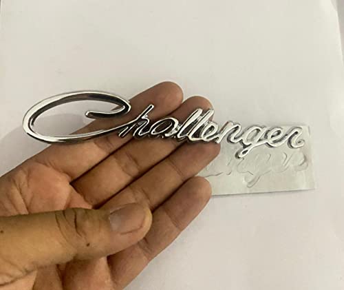 Image of Emblems for Car & Bike Metal Lo.go and Grill Me.tal Lo.go, Auto Accessories for Car Emblem 3D Badge Auto Racing Sport Sticker Grand Tourer Decal. (Challenger Chrome Sticker)