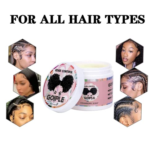Goiple Cera de controle de borda para mulheres – fixação forte, não oleosa, suave com pincéis e cach