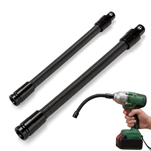 1/2 Flexible Shaft Extension Extender Torque Socket 2026 Upgraded Ratchet Spanners Electric Wrench Connecting Rod Portable Hand Drive Tool for Tight Spaces Hand Drive Automotive Repair Tool (2Pcs)