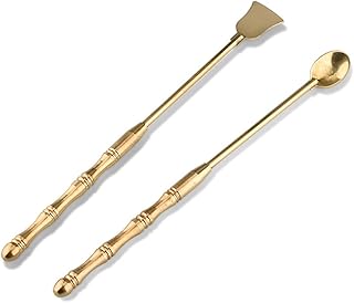 2Pcs Copper Incense Ash Tools Set Long Handle Incense Spoon and Incense Shovel DIY Incense Equipment for Incense Burner Yoga Room