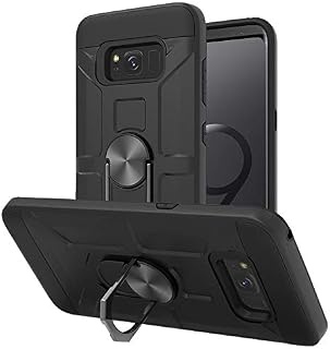 Cuoqing Samsung S8 Case,Galaxy S8 Case, Military Grade Heavy Duty Armor Shockproof Protection Phone Cases Cover with Magnetic Ring Kickstand for Samsung Galaxy S8, Black