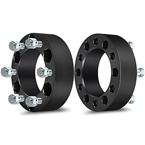 SCITOO 2Pcs 2 inch Wheel Spacers 6x5.5 to 6x5.5 14x1.5 Studs Bore 108mm 6x139.7mm to 6x139.7mm Wheel Spacers Adapters 6 Lug fits for Tahoe for Silverado 1500 for Express 1500
