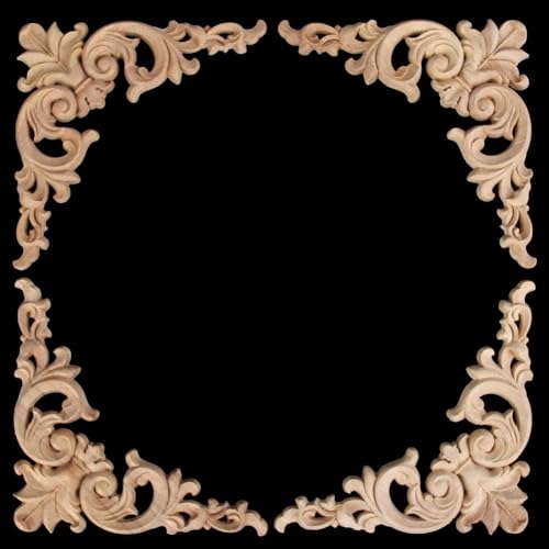 Esquinas talladas de madera para decorar espejos y puertas de paso en casa 5