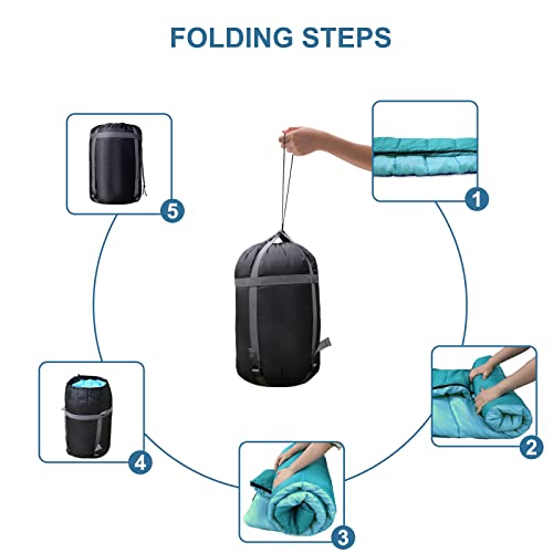 Camping Sleeping Bags For Adults Kids - All Season Warm & Cold Weather Backpacking Hiking Xl Size Roomy Camping Gear Equipment For Couples Outdoor Car Family Travelling - Lightweight & Waterproof #TOP5