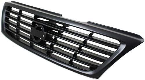 Evan-Fischer Grille Assembly Compatible With 1995-1997 Nissan Sentra / 200Sx Textured Black Shell And Insert #TOP1