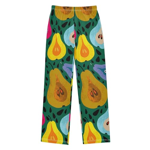 J JOYSAY Colorful Pear Darkgreen Pajamas Pants Soft Long Pajama Bottoms Lounge Sleep Pants Size S-XL