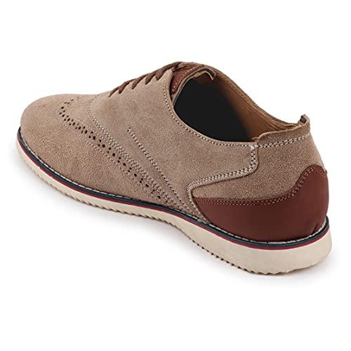 Image of FAUSTO Men's Suede Leather Oxford Casual Shoes
