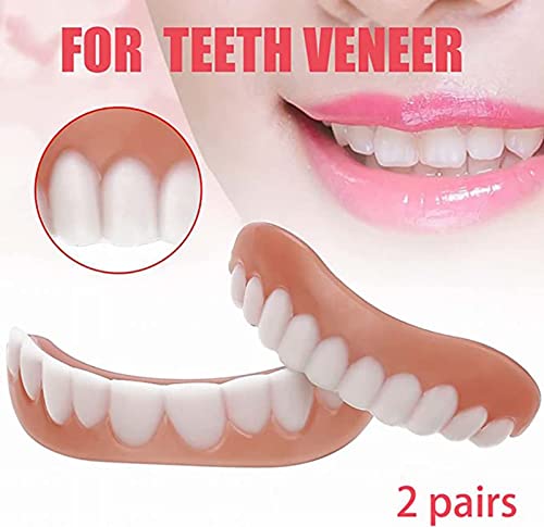 Chnlml Upper And Lower Veneer, Dentures For Women And Men, Fake Teeth, Natural Shade! Top And Bottom Veneers For Cosmetic Teeth, Protect Your Teeth #TOP1