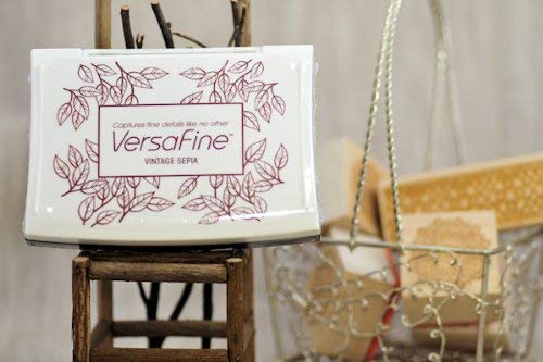 Tsukineko Full-Size Versafine Instant Dry Pigment Ink, Vintage Sepia #TOP2