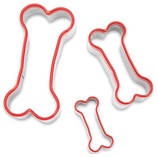 3 Pieces Dog Bone Cookie Cutters Set, Dog Treats Cookie Cutter, Dog Bone Shapes Cutters, Homemade Dog Biscuit Treats Cutters, Coated with Soft PVC for Protection, 2.4" 3.2'' 3.9''