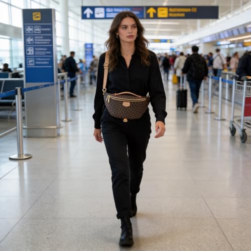 Image of Crossbody Sling Bag for Women & Men | Trendy Checkered, Fanny Pack, Waist Bag, Travel, Festival & Daily Commute