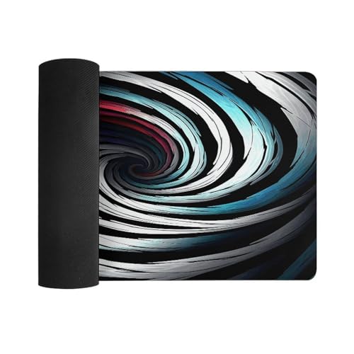 Alfombrilla de escritorio grande de caucho Abstract Circle Swirl miniatura 3