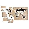 Active puzzles puzzle de madera de mapa mundial con piezas de diferentes disenos 120 x 66 cm 45 piezas
