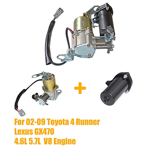 48910-60021 Air Suspension Compressor W/Dryer Replacement For 2003-2009 Lexus Gx470 Toyota Land Cruiser Prado 4.7L Geluoxi #TOP4