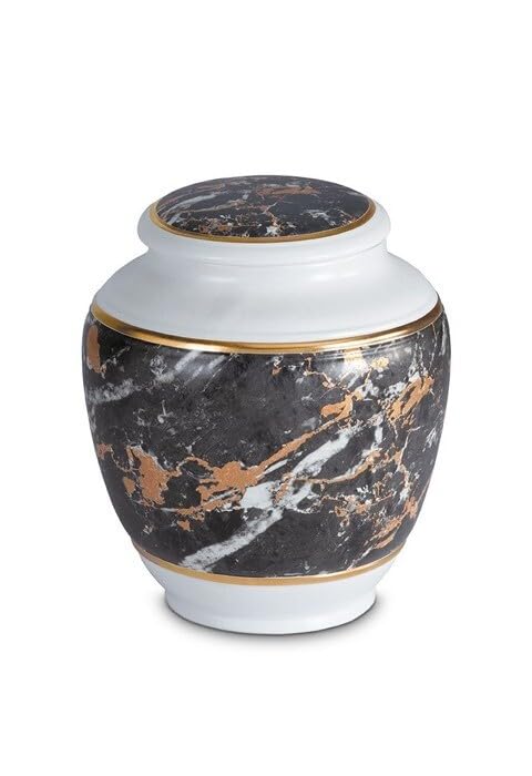 Mini-urne en porcelaine Classica marbre noir pour un coin de recueillement design
