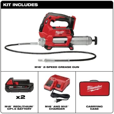 Milwaukee M18 Cordless 2-Speed Grease Gun Kit