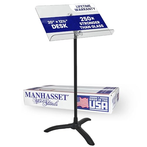 Lutrin Manhasset Symphony transparent résout le manque de visibilité des musiciens sur scène