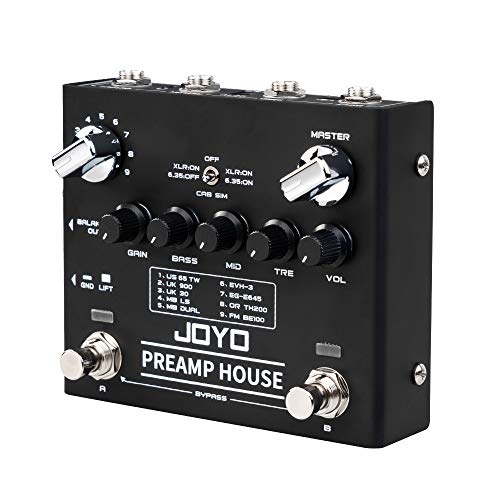 JOYO Simulator Pedal Dual Channel with Clean and Distortion for Electric Guitar Effect