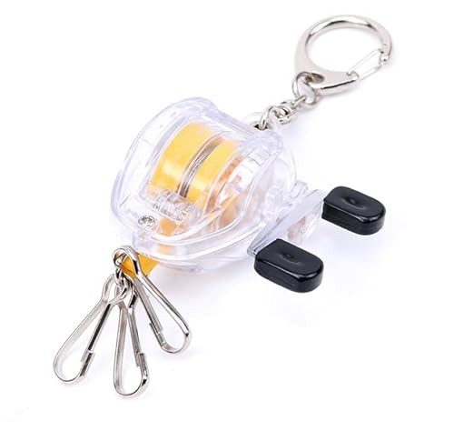 KTGCOZS Pack of 1 Fishing Reel Keychain Portable Gear Keeper