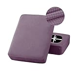 【ALTA CALIDAD】La funda de cojín para sofá está fabricada en poliéster y spandex, decorada con un pequeño estampado de cuadros jacquard. Ultra elástica, suave y cómoda al tacto, transpirable, resistente a las arrugas y al desgaste, revitaliza la decoración de su hogar. Muy adecuada para familias con niños y mascotas.