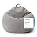 Produktbild Lumaland Sitzsack Comfort Line | Indoor Beanbag 90x110x50cm mit mehr als 1,9 Mio. anpassbaren EPS-Perlen | Weiches & Komfortables Bodenkissen | Sessel für Kinder & Erwachsene | 250 L [Hellgrau]