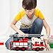 BYWbricks City Ladder Fire Truck Building Blocks Set (711 pcs) Toy Station Firetruck Bricks Collectible Fire Engine Building Kit Model Gift for Boys and Girls Adults Christmas and Birthday