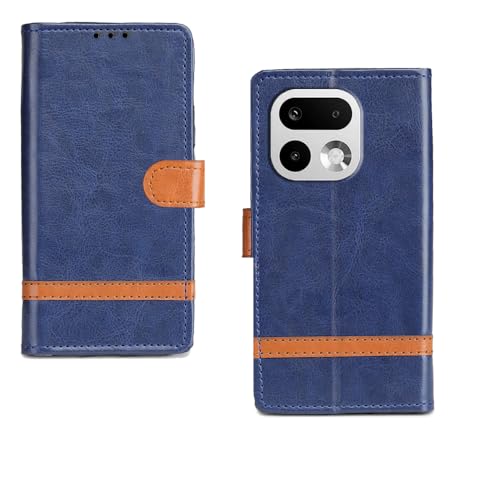 Image of amazon basics Realme 16 Pro Plus 5G Flip Cover | Card Pockets Wallet & Stand | Flip Cover for Realme 16 Pro Plus 5G (Blue Stripes)